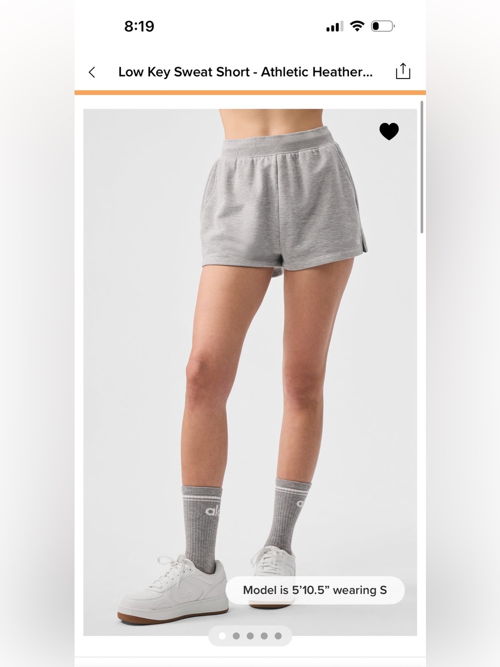 ALO Yoga Low Key Sweat Shorts XS Black